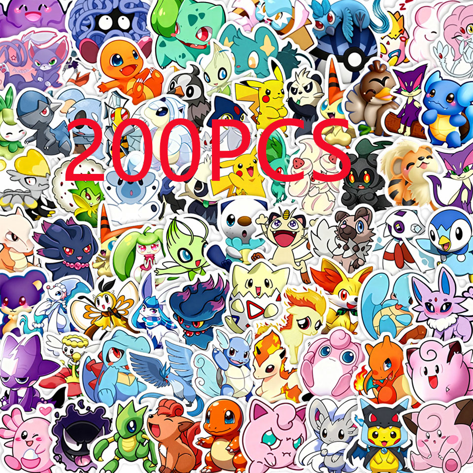 100/200pcs Pokemon Anime Stick - đánh giá và giá Laptop Accessories Kids
