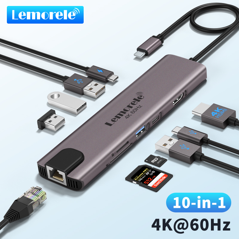 Mac Laptop Accessories - Lemorele 10 in 1 USB C