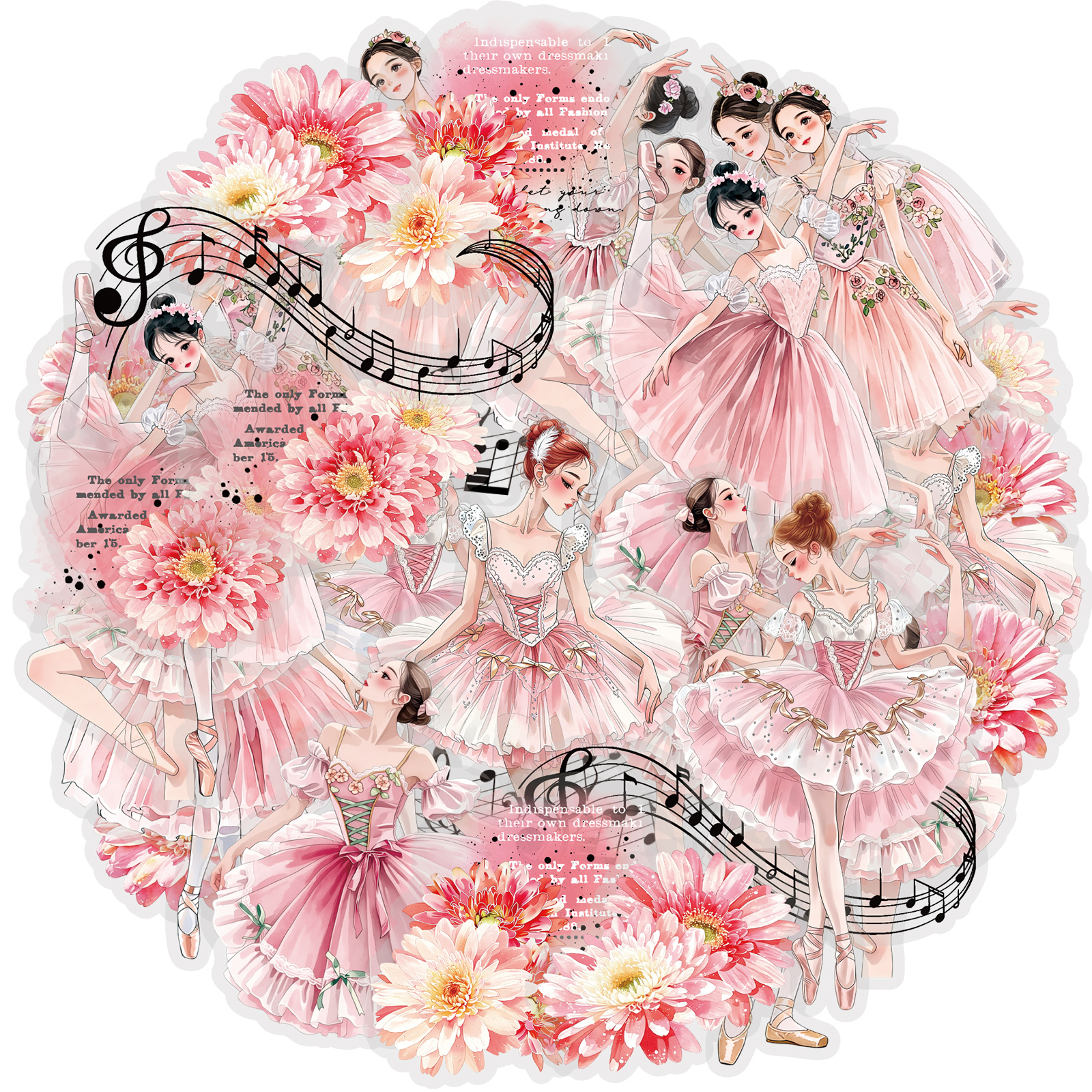 Laptop Accessories Kids - Etori Life 30Pcs Pink Tone Ballet