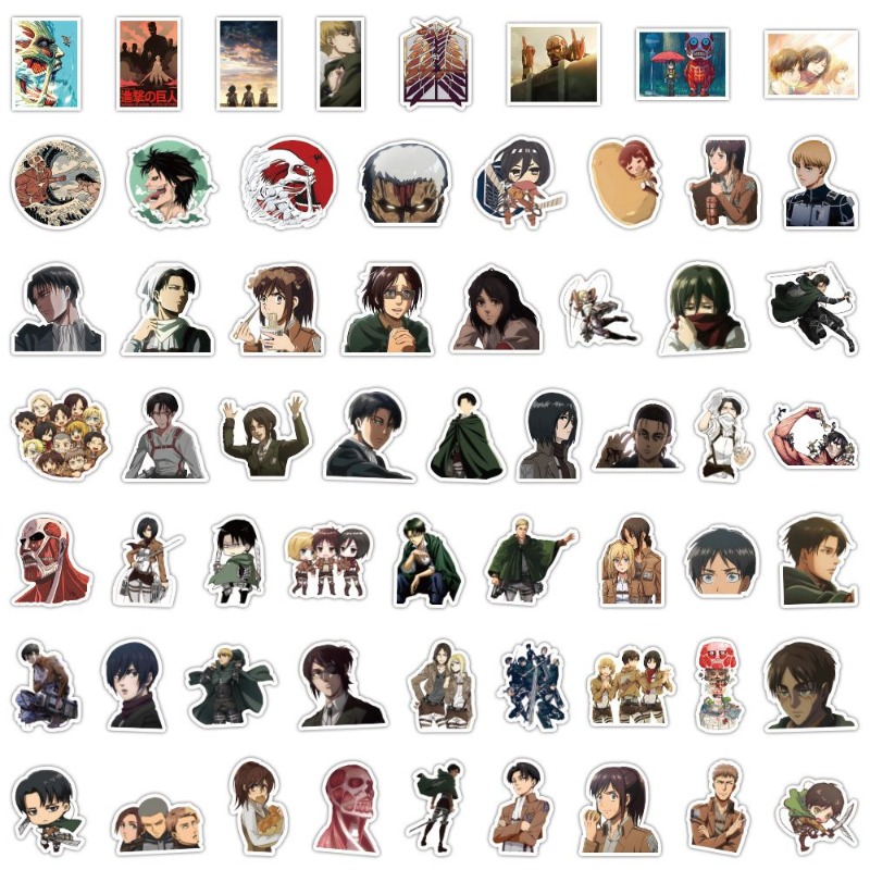 60Pcs Attack on Titan Anime St - đánh giá và giá Laptop Accessories Diy