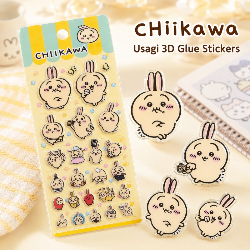 Cute Chiikawa Usagi 3D Glue St - đánh giá và giá Laptop Accessories Diy