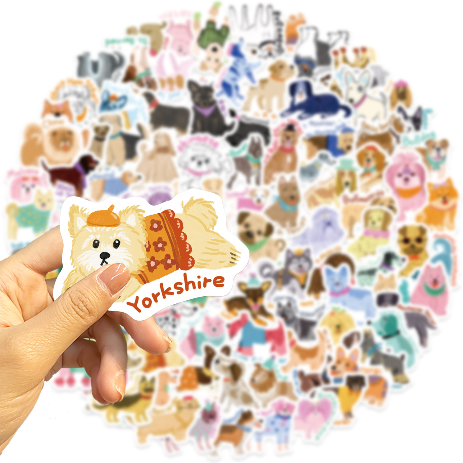 100PCS Cute Dog Graffiti Stick - đánh giá và giá Laptop Accessories Kids