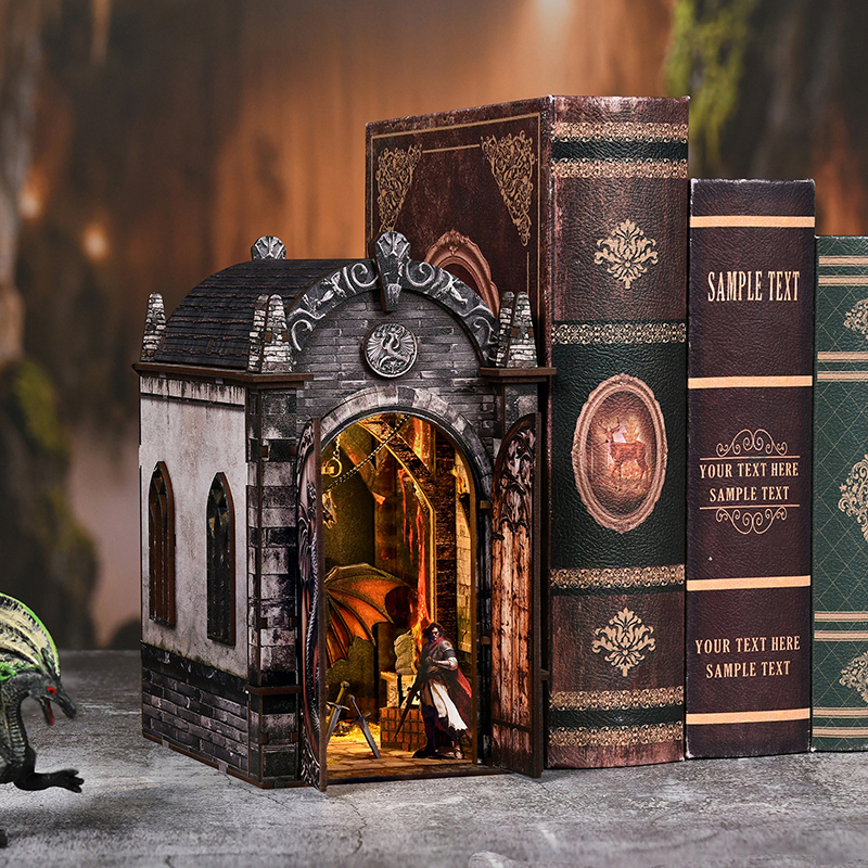 DIY Book Nook Kit Dragon Knigh - đánh giá và giá Laptop Accessories Light