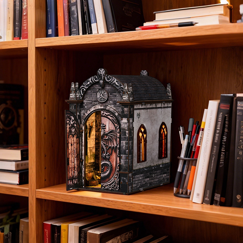 DIY Book Nook Kit Dragon Knigh - đánh giá và giá Laptop Accessories Light