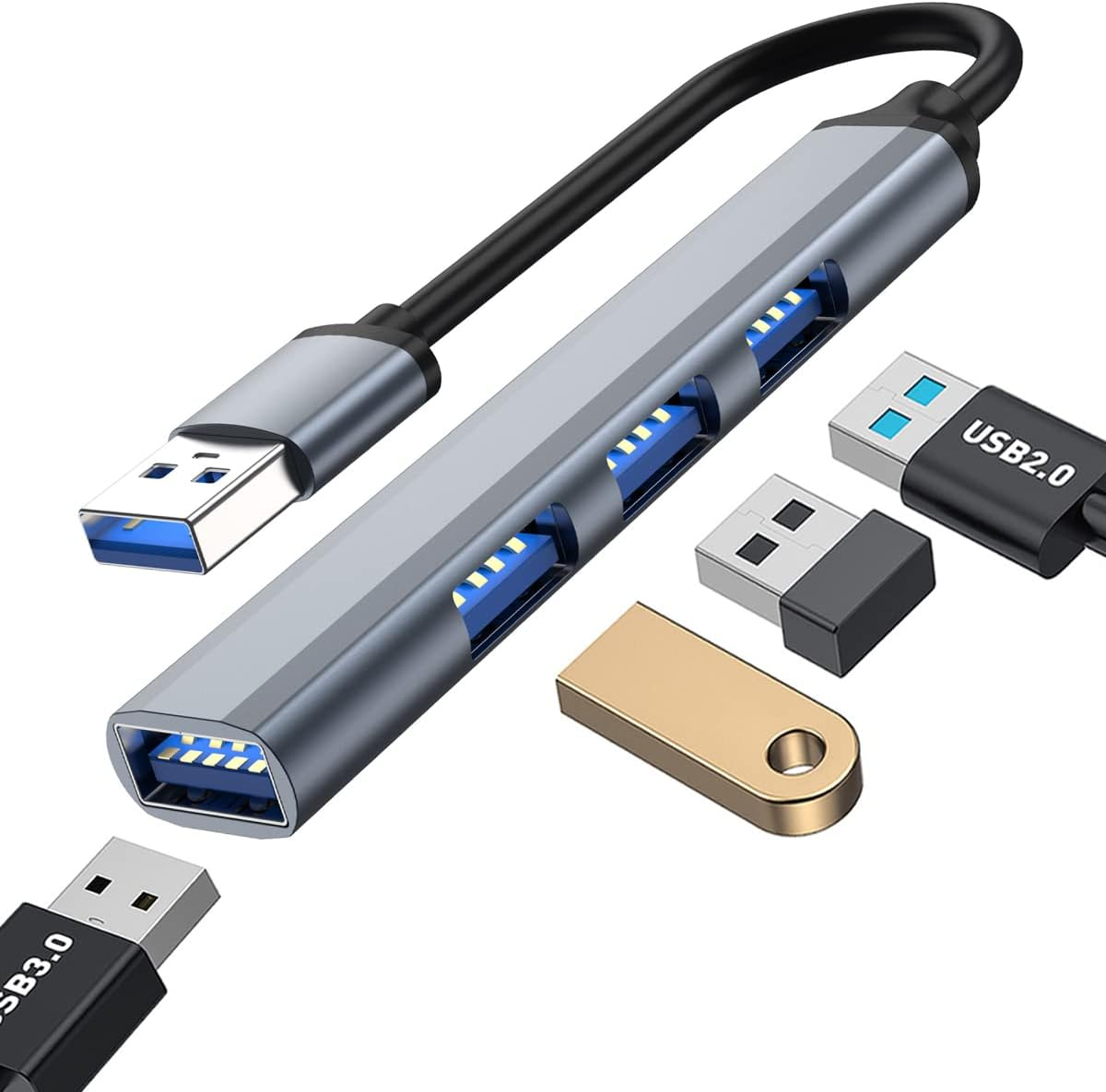 4-Port Multi-Splitter USB Hub  - đánh giá và giá Mac Laptop Accessories