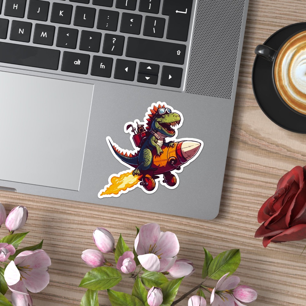 Dinosaur On Rocket Unique Must - đánh giá và giá Laptop Accessories You Must Have