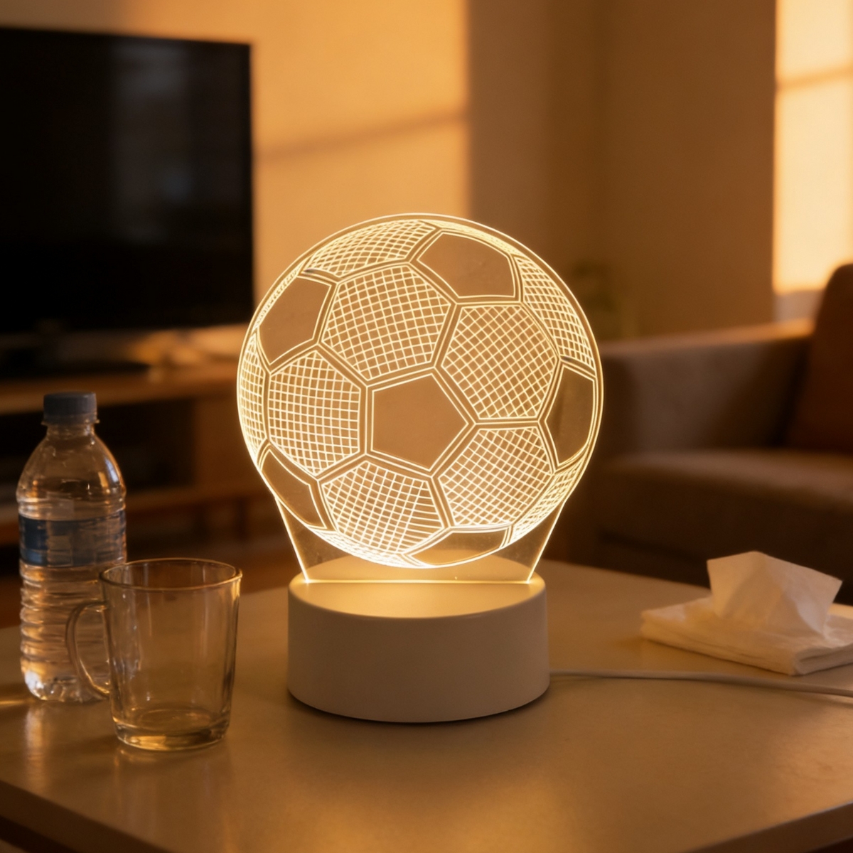 LED 3D Football Theme Table La - đánh giá và giá Laptop Accessories Light