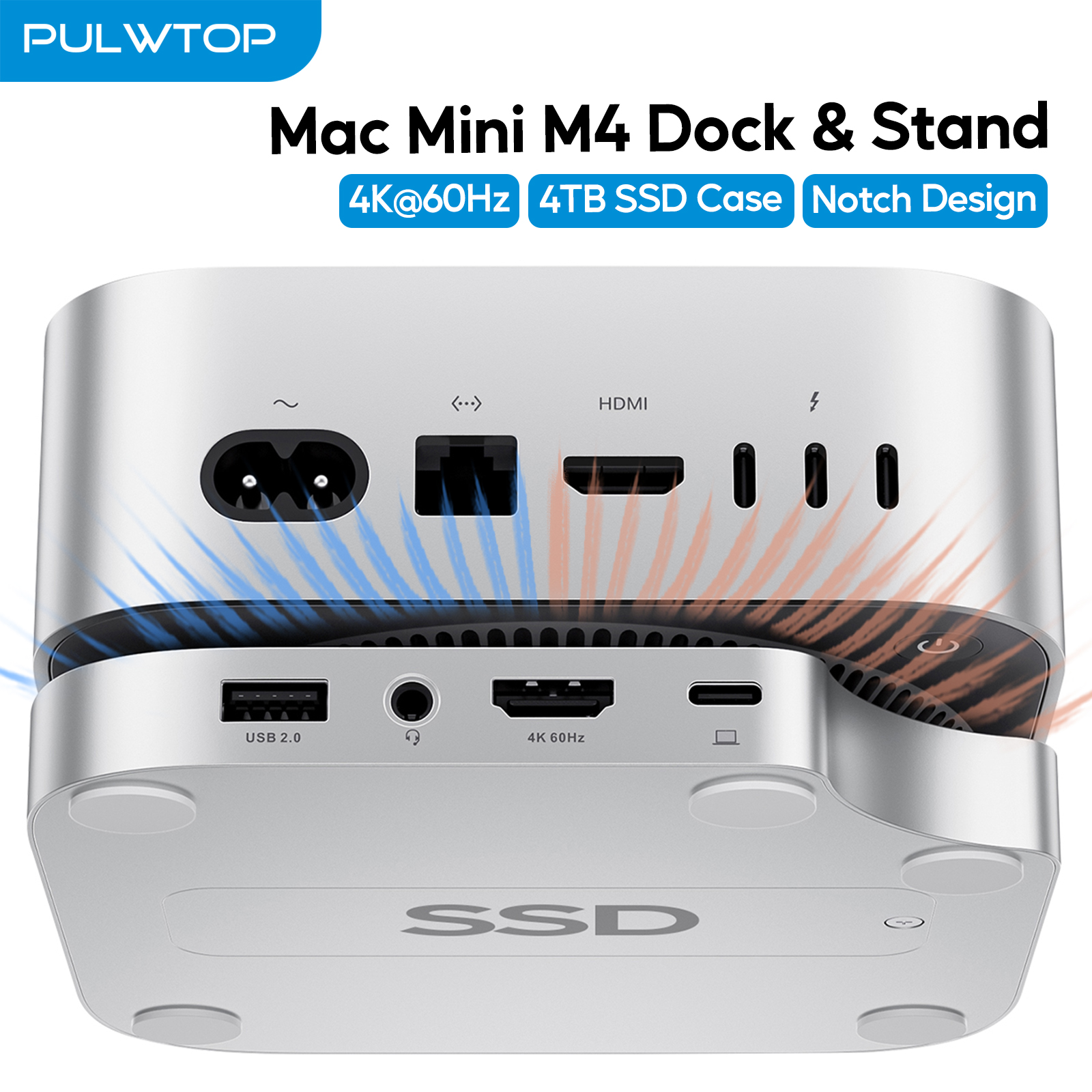 PULWTOP Mac Mini M4 Hub with M - đánh giá và giá Mac Laptop Accessories