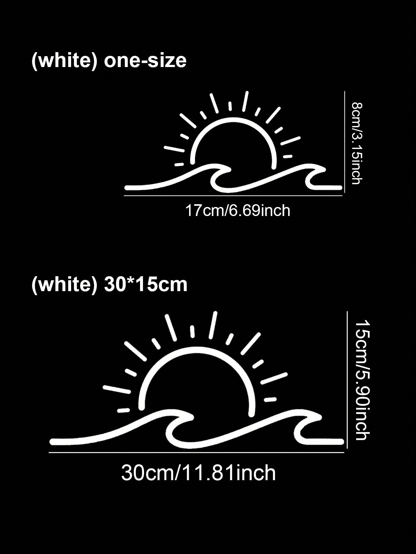 1pc White 30*15cm Sun Wave Car - đánh giá và giá Laptop Accessories Diy