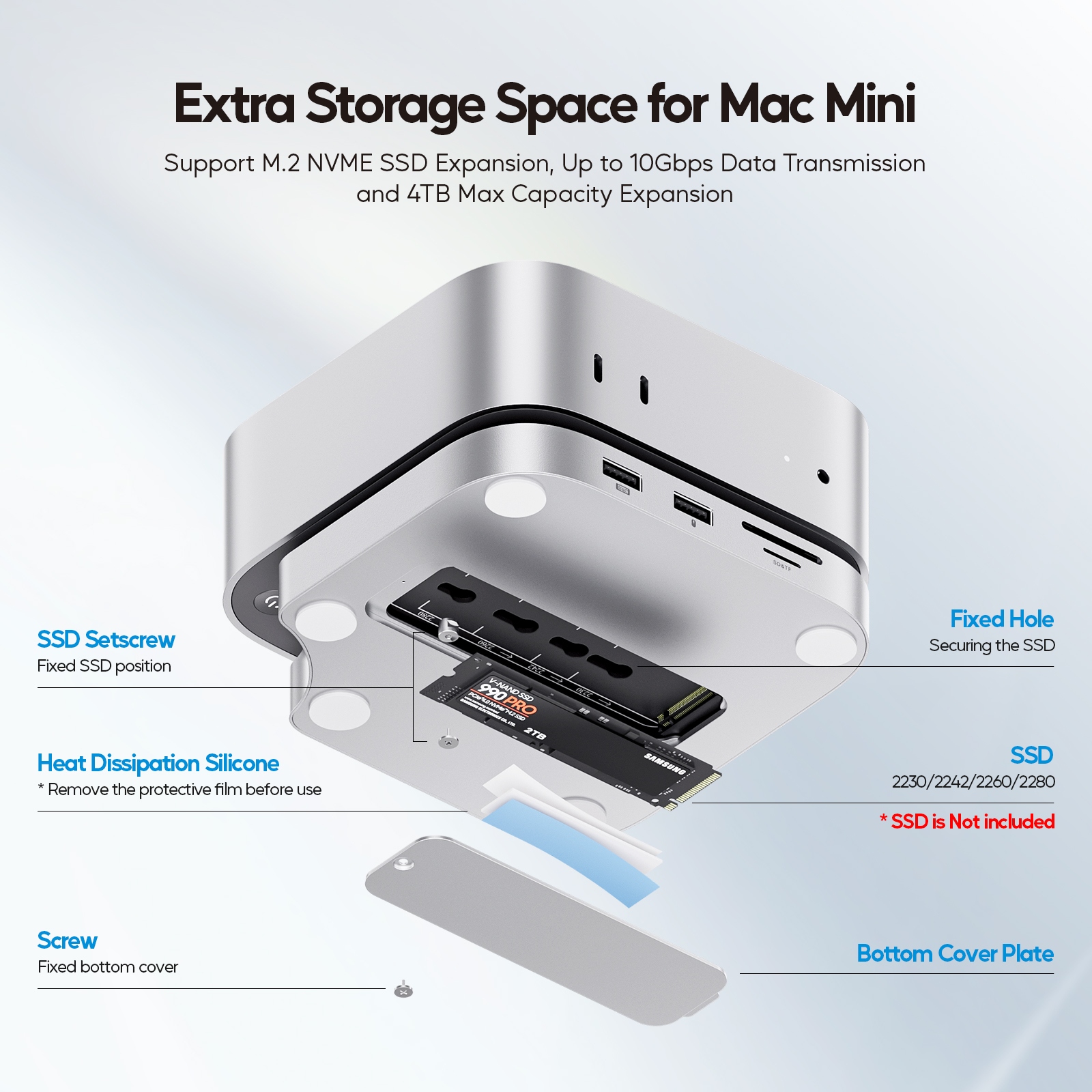 PULWTOP Mac Mini M4 Dock with  - đánh giá và giá Mac Laptop Accessories