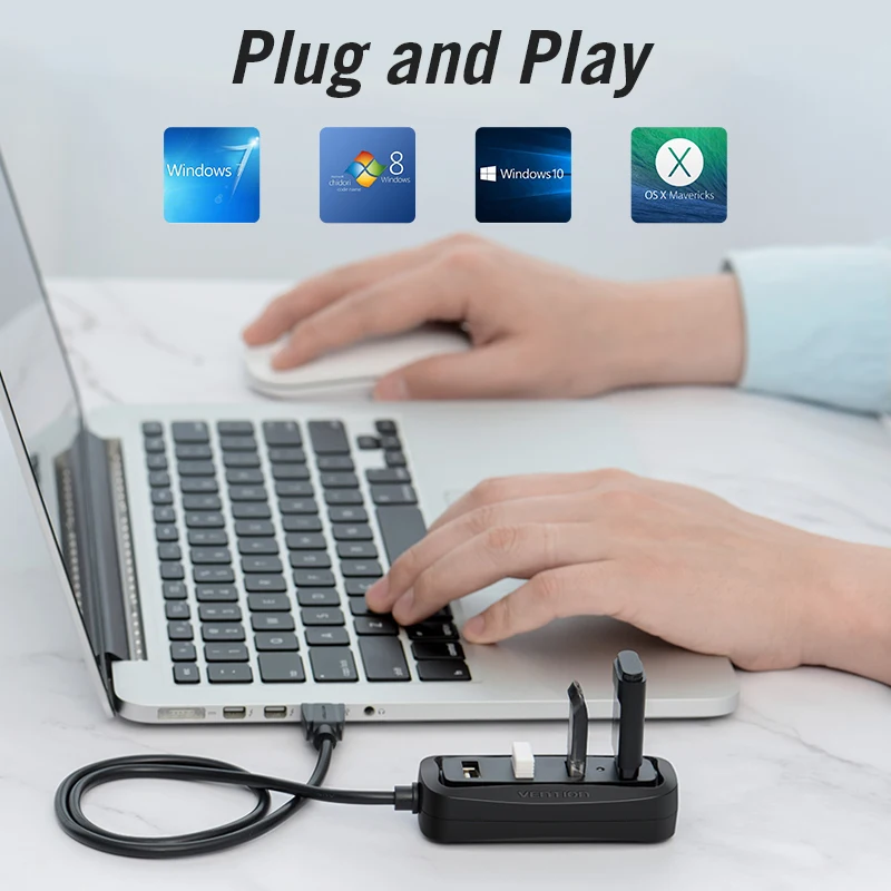 Vention USB 2.0 HUB 4 Port wit - đánh giá và giá Xiaomi Laptop Accessories