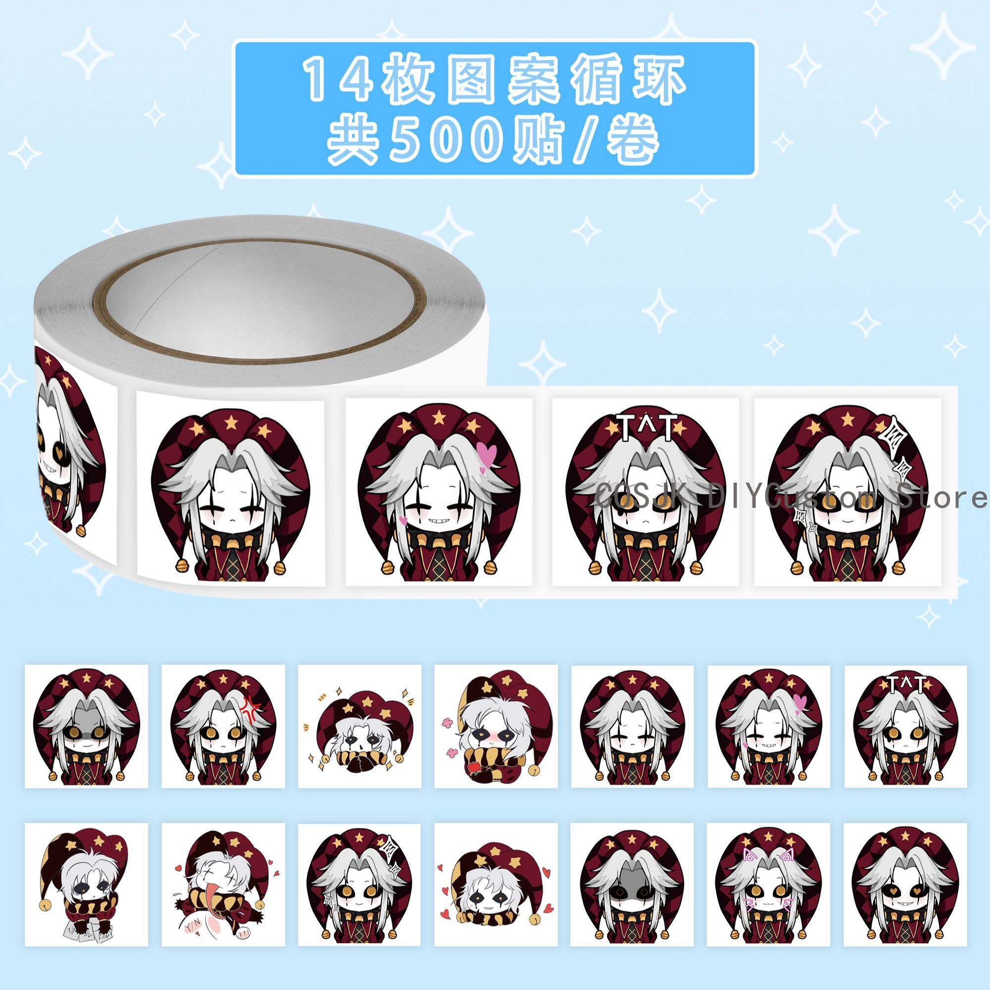 500Pc/Roll Anime Pierrot The F - đánh giá và giá Laptop Accessories Diy
