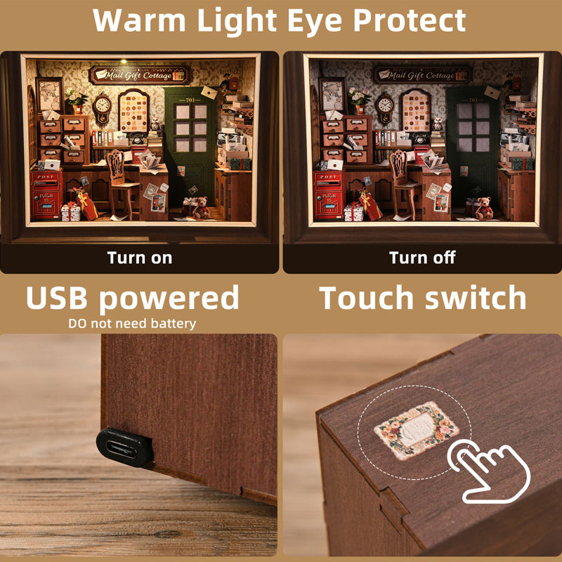 Retro Post Office Book Nook DI - đánh giá và giá Laptop Accessories Light