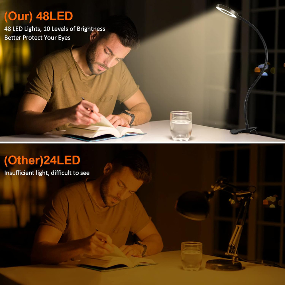 360° Flexible 48 LEDs Desk Lam - đánh giá và giá Laptop Accessories Light