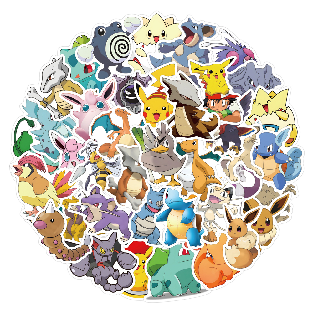 50/60pcs Cute Cartoon Anime Po - đánh giá và giá Laptop Accessories Kids