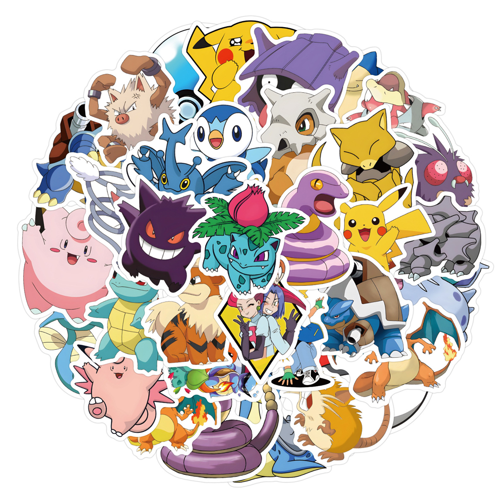 50/60pcs Cute Cartoon Anime Po - đánh giá và giá Laptop Accessories Kids