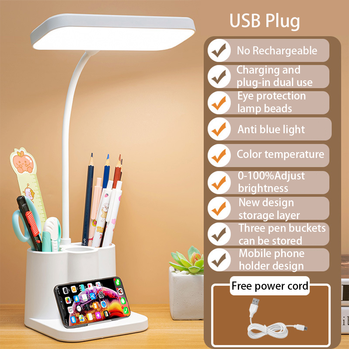 USB LED Table Lamp 3 Colors Ey - đánh giá và giá Laptop Accessories Light