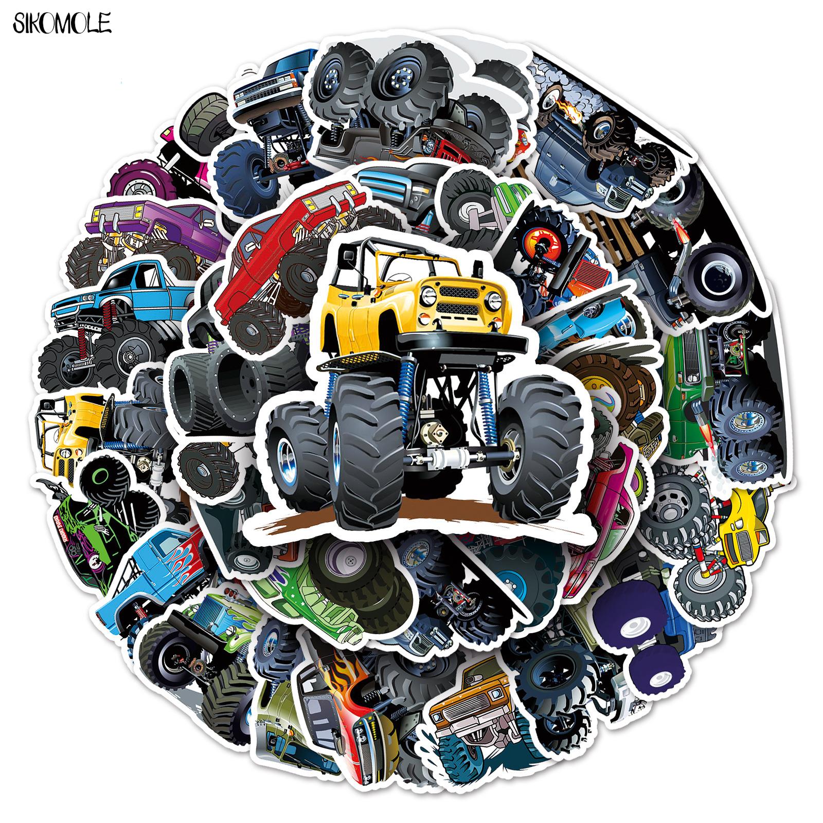 10/30/50pcs Cute Monster Truck - đánh giá và giá Laptop Accessories Kids