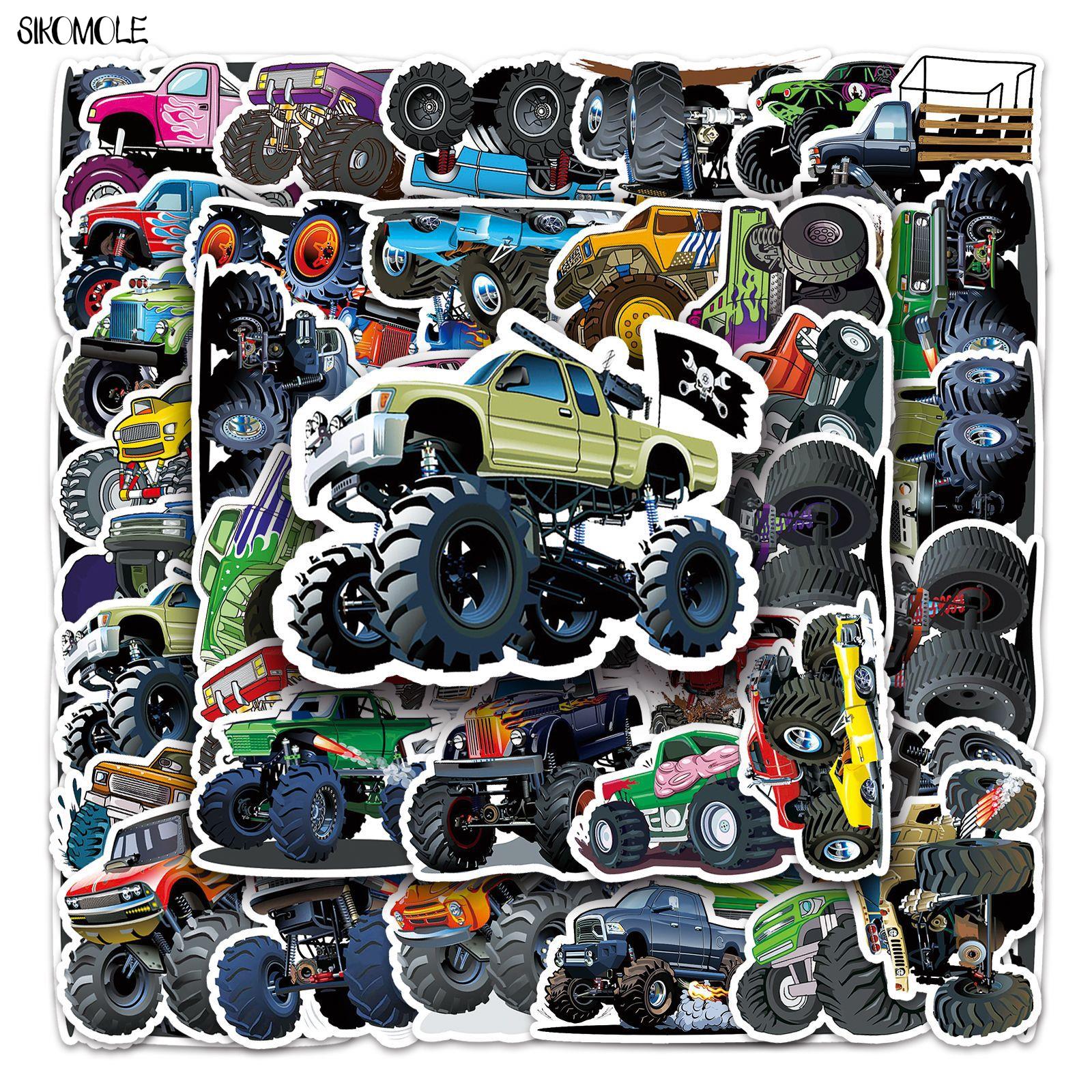 10/30/50pcs Cute Monster Truck - đánh giá và giá Laptop Accessories Kids