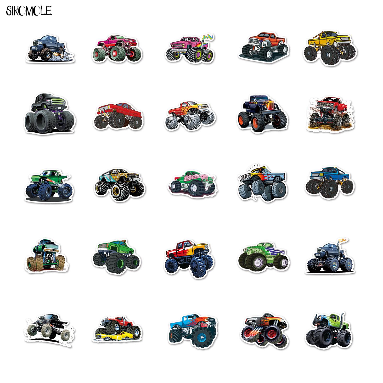 10/30/50pcs Cute Monster Truck - đánh giá và giá Laptop Accessories Kids