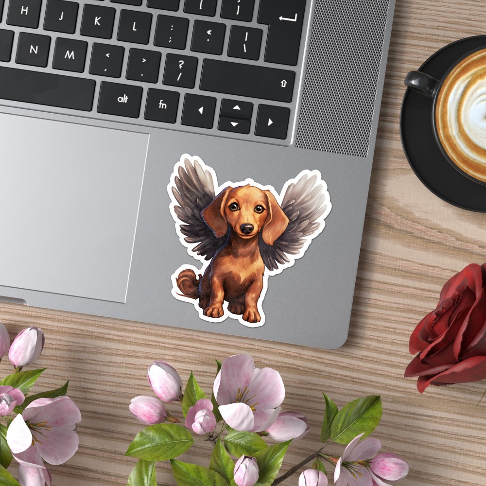 Dachshund Angel Vinyl New Must - đánh giá và giá Laptop Accessories You Must Have