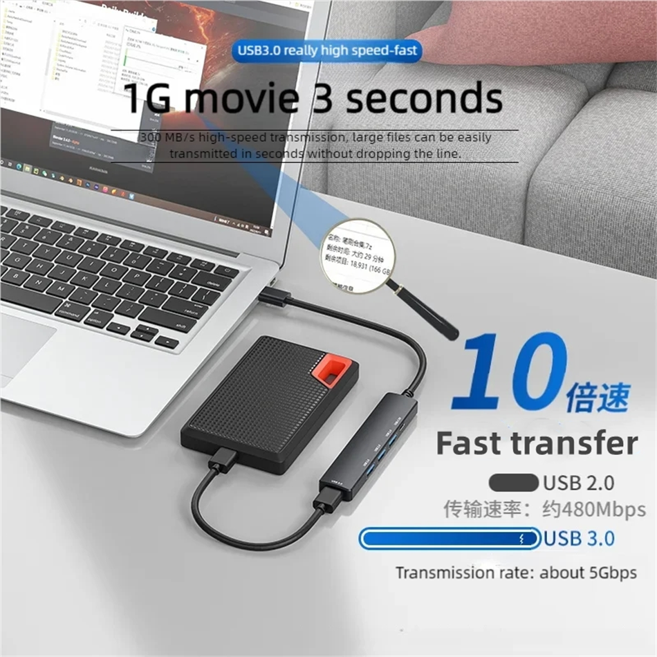 5 Port Multi Splitter Type C H - đánh giá và giá Mac Laptop Accessories
